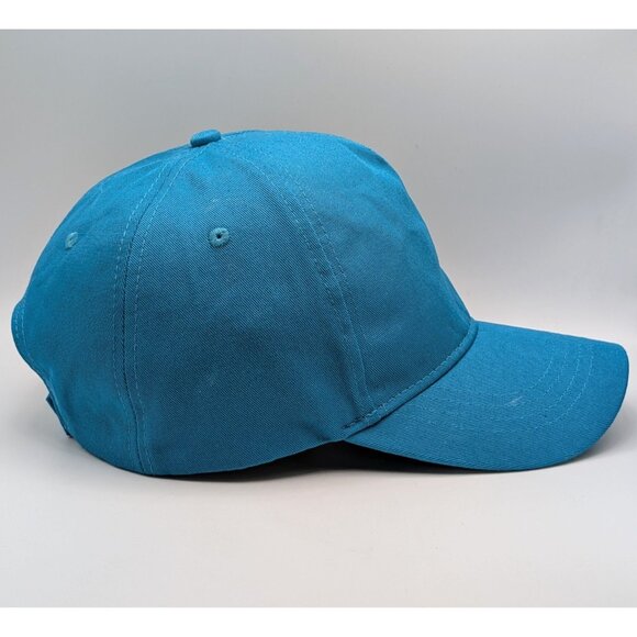 Tropical Smoothie Cafe Blue Teal Strap Back Hat Cap Employee Barista Fruit - Picture 3 of 5